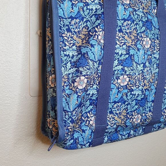 Hobby Gift Craft Bag Blue Floral Zippered With Inserts For Craft Projects & Tool - Picture 5 of 11